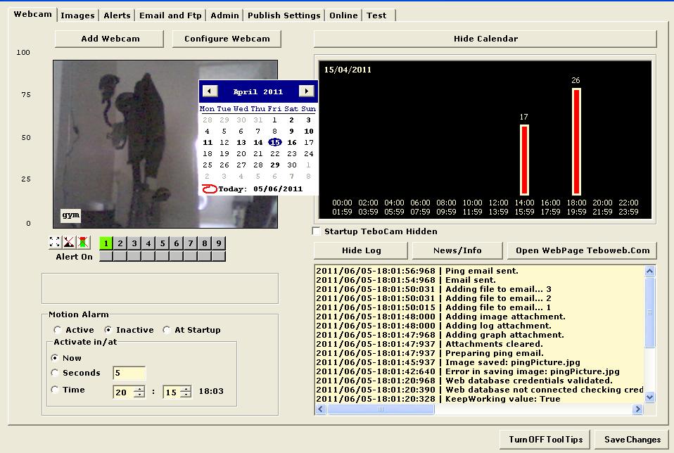 TeboCam User Interface